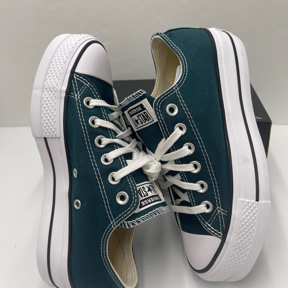 Converse Women's CTAS LIFT OX
DARKLY JADED/WHITE/BLACK Canvas Platform Sneakers - Picture 11 of 16